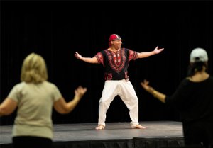 Caribbean Folk Dance Workshop with Nick Gordon at QEPCCC for Culture Days 2024.