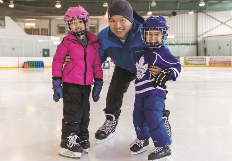 Family skating