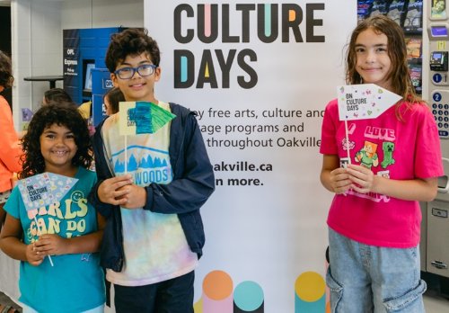 Children standing in front of 2024 Culture Days sign.