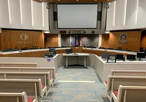 Council Chamber, view from the back of the room