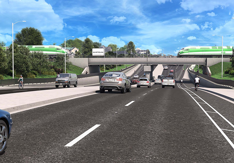 Burloak Drive Grade Separation rendering